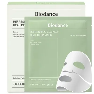 Biodance Refreshing Sea Kelp Real Deep Mask - 4 x 34g